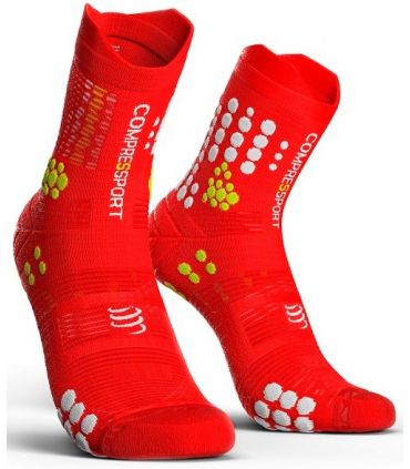 Calcetines Trail Running Compressport Pro Racing Socks V3.0 Rojo