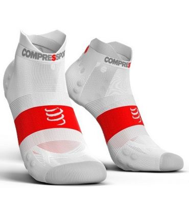 Calcetines Running Compressport Pro Racing Socks V3.0 Ultralight Blanco