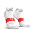 Calcetines Running Compressport Pro Racing Socks V3.0 Low Blanco
