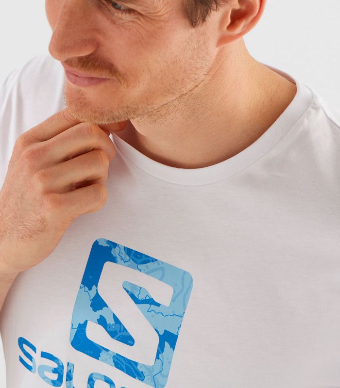 Compra online Camiseta Salomon Mc Outlife Logo SS Hombre White en oferta al mejor precio