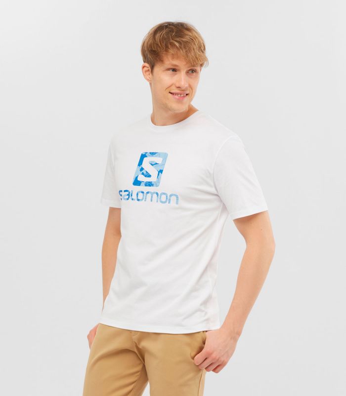 Compra online Camiseta Salomon Mc Outlife Logo SS Hombre White en oferta al mejor precio