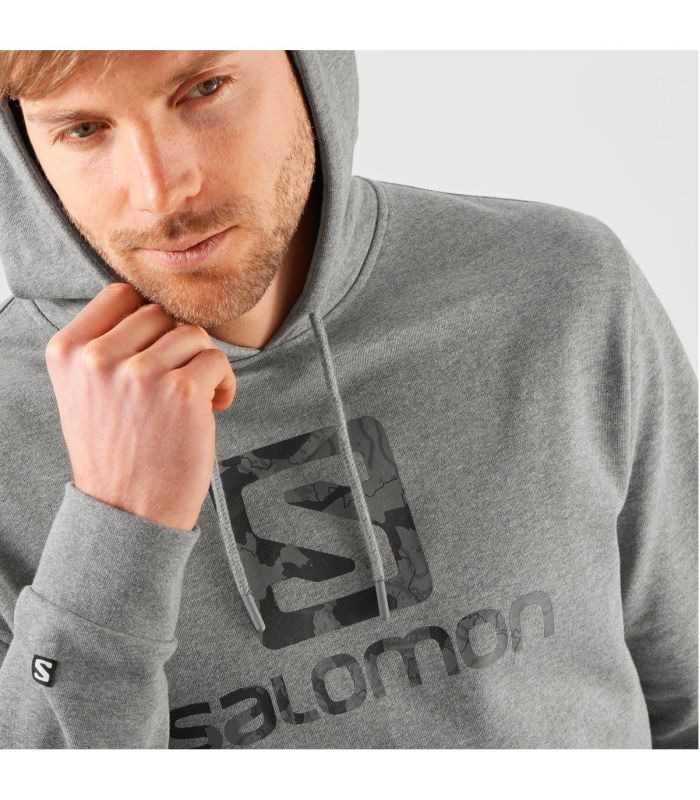 Compra online Sudadera Salomon OutLife Logo Pullover Hoody Medium Grey en oferta al mejor precio