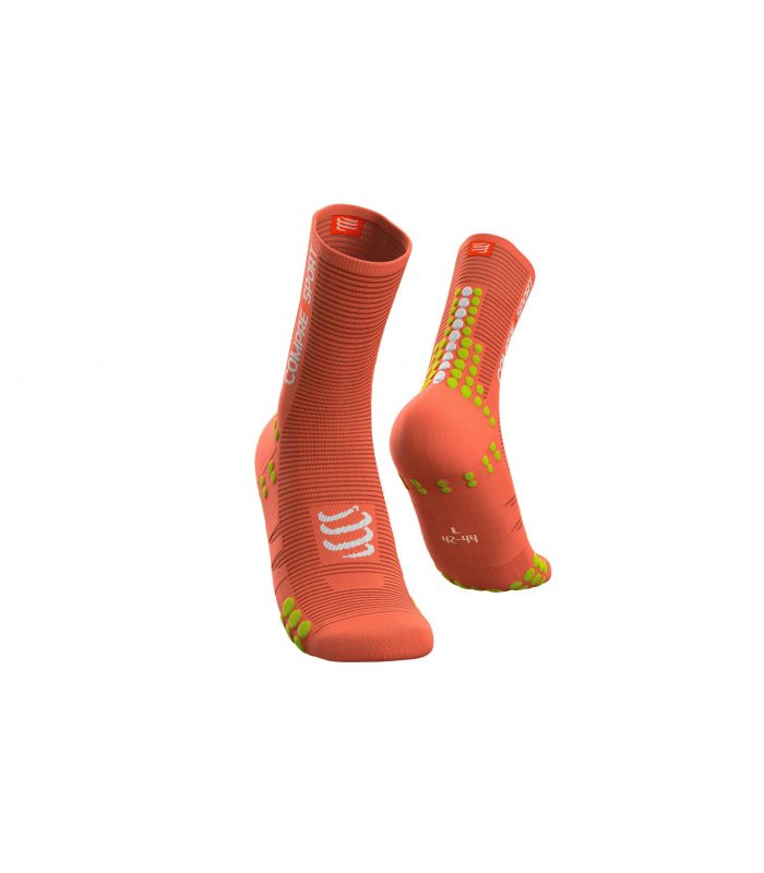 Compra online Calcetines Ciclismo Compressport Racing Socks V3.0 Coral en oferta al mejor precio