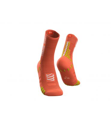 Calcetines Ciclismo Compressport Racing Socks V3.0 Coral