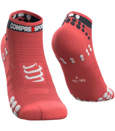 Calcetines Running Compressport Pro Racing Socks V3.0 Low Coral