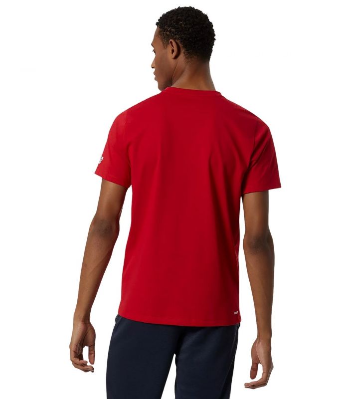 Compra online Camiseta New Balance Graphic Heathertech Hombre Rojo en oferta al mejor precio