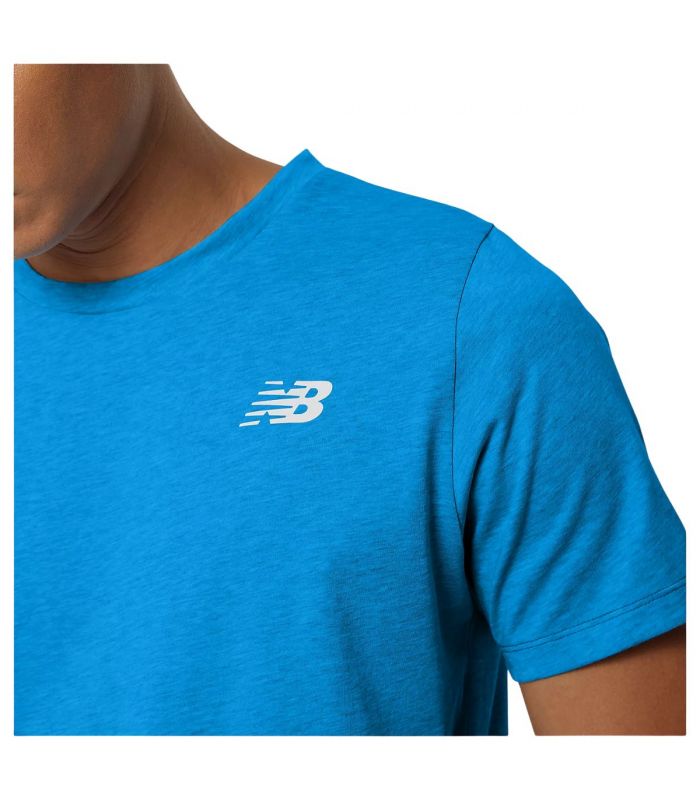 Compra online Camiseta New Balance Heathertech Hombre Azul en oferta al mejor precio