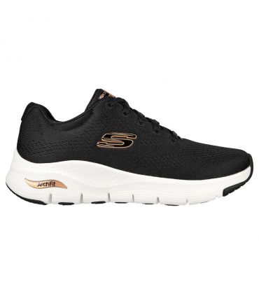 Zapatillas Skechers Arch Fit Sunny Outlook Mujer Black Rose Gold