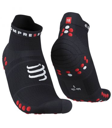 Calcetines Compressport Pro Racing Socks v4.0 Run Low Black Red