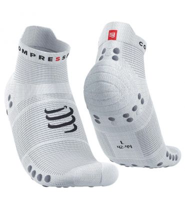 Calcetines Compressport Pro Racing Socks v4.0 Run Low White Alloy