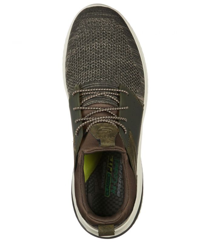 Compra online Zapatillas Skechers Delson 3.0 Cicada Hombre Olive en oferta al mejor precio