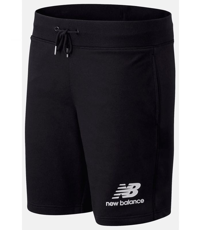 Compra online Pantalones cortos New Blance Essentials Stacked Logo Hombre Negro en oferta al mejor precio
