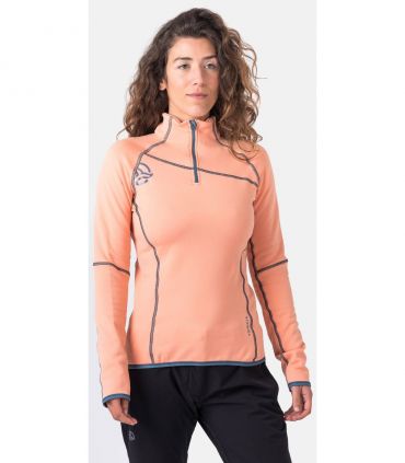 Camiseta Ternua Lezat 1/2 Zip Mujer Apricot Blush