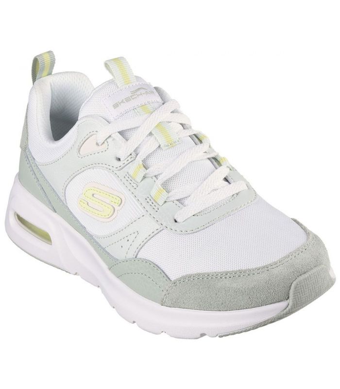 Compra online Zapatillas Skechers Skech Air Court Cool Avenue Mujer White Green en oferta al mejor precio
