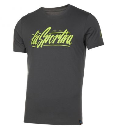 Camiseta La Sportiva Retro Hombre Carbon Lime Punch
