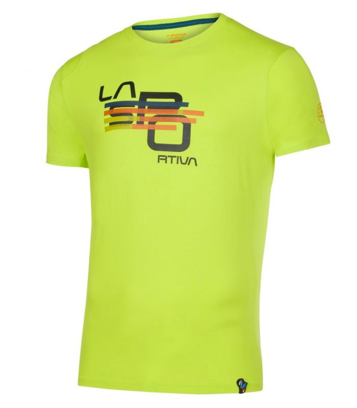 Compra online Camiseta La Sportiva Stripe Cube Hombre Lime Puch en oferta al mejor precio