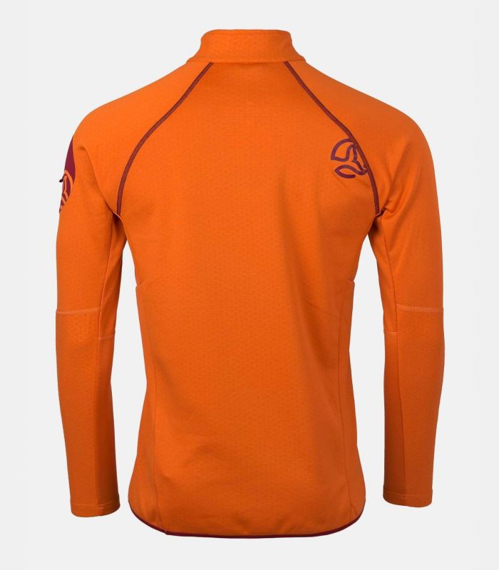 Compra online Camiseta Ternua Rakker 1/2 ZIP Hombre Deep Orange en oferta al mejor precio