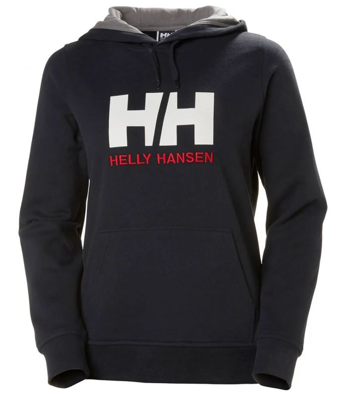 Compra online Sudadera Helly Hansen Logo Hoodie Mujer Navy en oferta al mejor precio