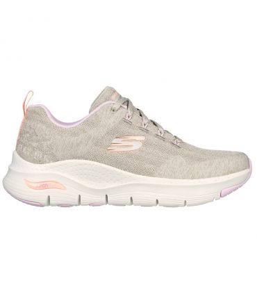 Zapatillas Skechers Arch Fit Comfy Wave Mujer Taupe Multi