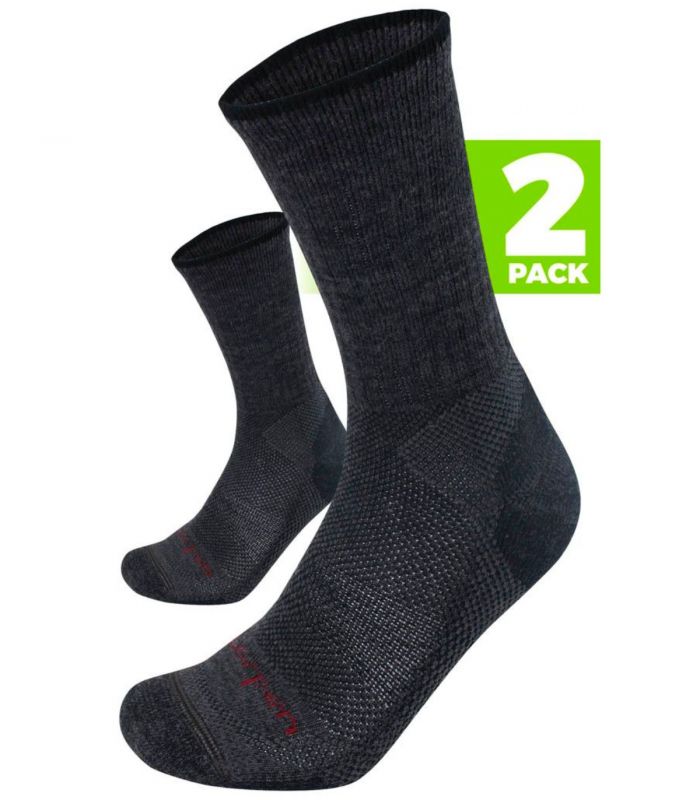 Compra online Calcetines Lorpen T2 Merino Hiker 2 Pack Charcoal en oferta al mejor precio