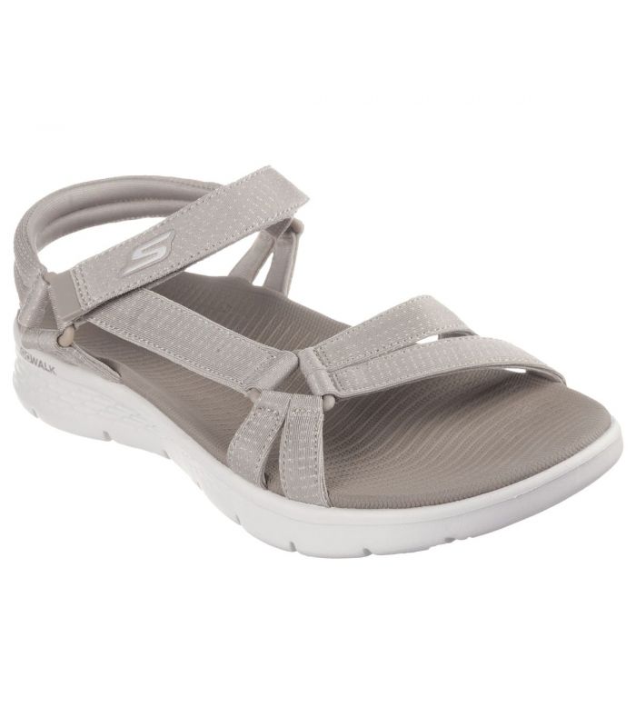 Compra online Sandalias Skechers Go Walk Flex Sandal Sublime Mujer Taupe en oferta al mejor precio