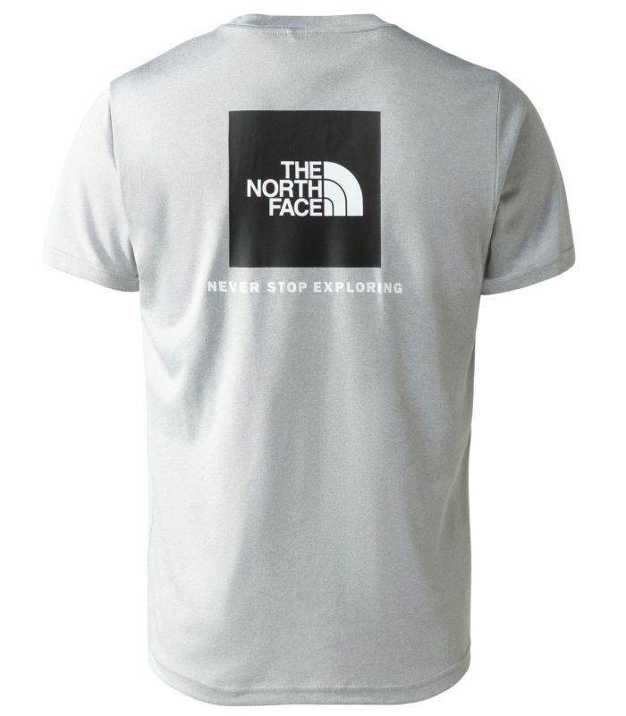 Compra online Camiseta The North Face Reaxion Red Box Hombre Mid Grey Heather en oferta al mejor precio