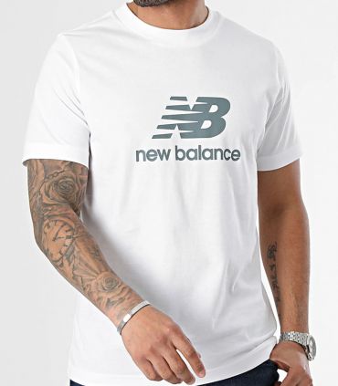 Camiseta New Balance Sport Essentials Logo T-Shirt Hombre Athletic White