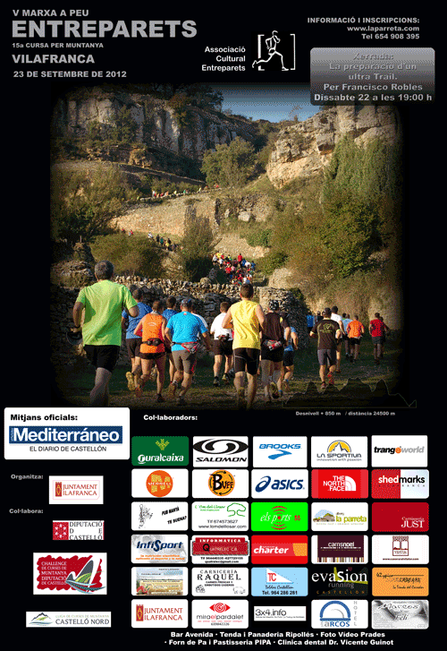 Más de 300 personas se inscriben en la Cursa per Muntanya ‘Entreparets’ que celebra Vilafranca este domingo 23 de septiembre